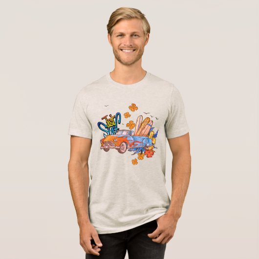 Gewoon casual T-shirts surfen (Voorkant volledig)