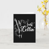 Gewoon Celin Grappige Cellist Muzikant Cadeau Cell Kaart (Gele Bloem)