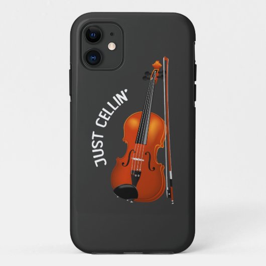 Gewoon Cellin' Grappige Chilling Cello Viool Case-Mate iPhone Case (Achterkant)
