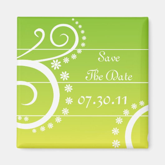 Gewoon chic opslaan van de datum magneten (Voorkant)