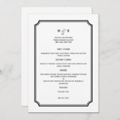 Gewoon Chic Wedding Menu Kaart (Voorkant / Achterkant)