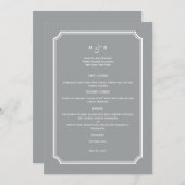 Gewoon Chic Wedding Menu Kaart (Voorkant / Achterkant)