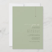 Gewoon Chic Wedding Sage/Moss ID1046 Kaart (Voorkant)