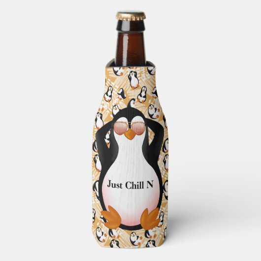 Gewoon Chill N Penguin Flesjeskoeler (Fles Voorkant)