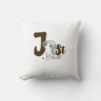 Gewoon chillen grijze kussen – Relaxte casual
