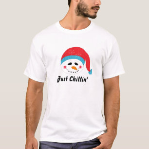 Gewoon chillen Sneeuwman T-shirt