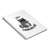Gewoon Chin-Chillin Funny Chinchilla Pun Notitieboek (Rechterzijde)