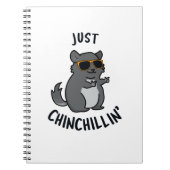 Gewoon Chin-Chillin Funny Chinchilla Pun Notitieboek (Voorkant)