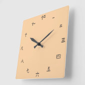 Gewoon Chinese cijfers Vierkante Klok (Hoek)