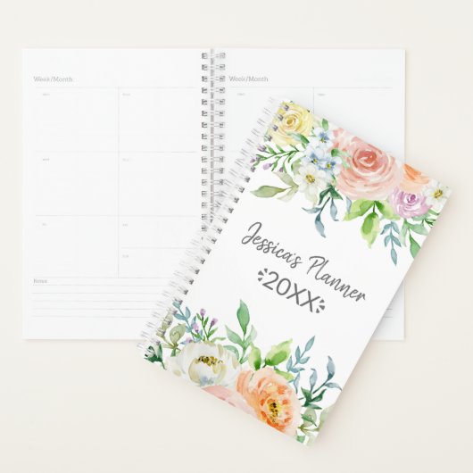Gewoon chique bloemen bloeien planner (Display)