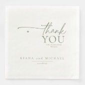 Gewoon chique bruiloft dank u parel wit ID1046 Servet (Voorkant)