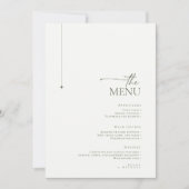 Gewoon chique bruiloft Menu Pearl/Moss Green ID104 (Voorkant)