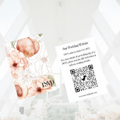 Gewoon chique bruiloft RSVP QR Code Enclosure Kaar Informatiekaartje