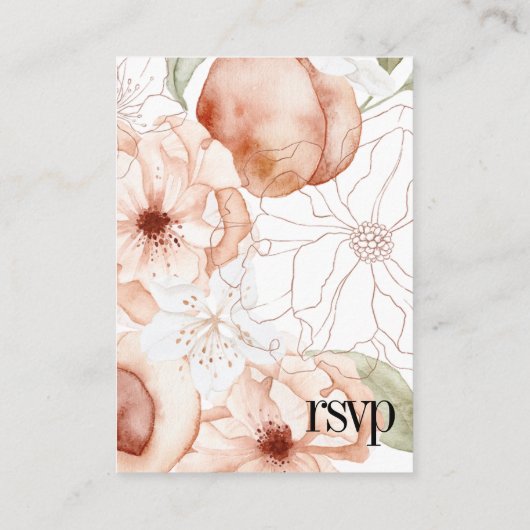 Gewoon chique bruiloft RSVP QR Code Enclosure Kaar Informatiekaartje (Achterkant)