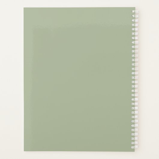 Gewoon chique trouwplannen Sage Green ID1046 Planner (Achterkant)