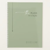 Gewoon chique trouwplannen Sage Green ID1046 Planner (Voorkant)