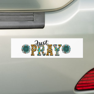 Gewoon Christelijk bidden Bumpersticker
