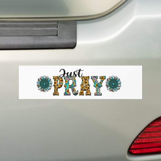 Gewoon Christelijk bidden Bumpersticker (Op auto)