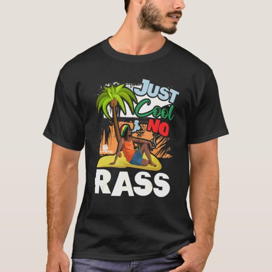 Gewoon cool geen rass fun Rasta Caribische stijl T-shirt (Voorkant)
