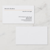 Gewoon Creative Modern Minimalist Oranje White Visitekaartje (Voorkant / Achterkant)