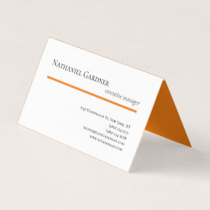 Gewoon Creative Modern Minimalist Oranje White Visitekaartjes