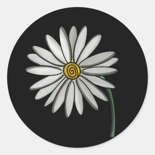 Gewoon Daisies Ronde Sticker (Voorkant)