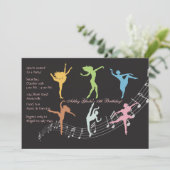 Gewoon Dance Uitnodiging (Staand voorkant)