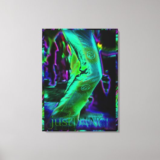 Gewoon dans psychedelische kleuren verpakt canvas (Voorkant)