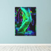 Gewoon dans psychedelische kleuren verpakt canvas (Insitu (Houten vloer))