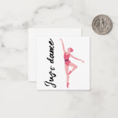 Gewoon dansballerina notitiekaartje (Voorkant / Achterkant in situ)