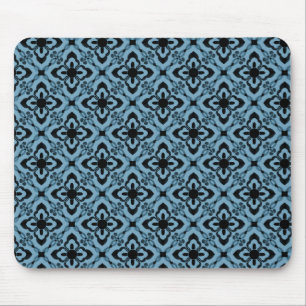 Gewoon Dazzling Damask Mousepad, Light Blue Muismat