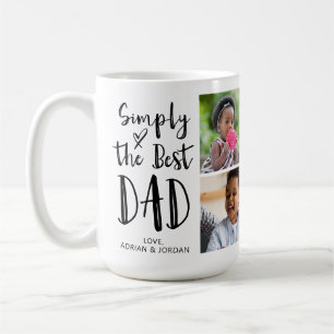 Gewoon de beste Dad 4 foto's op maat Koffiemok