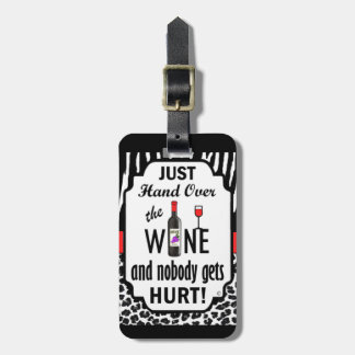 Gewoon de hand over de wijn bagagelabel