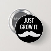 Gewoon de Mustache Button kweken (Voorkant /achterkant)