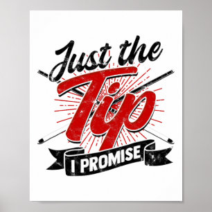 Gewoon de tip die ik beloof - grappige biljartbaan poster