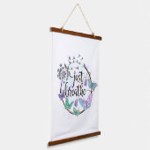 Gewoon de vlinder Dandelion Self Care Yoga Hangend Wandkleed (Gebogen)