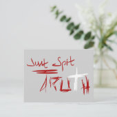 Gewoon de Waarheid spuiten Briefkaart (Staand voorkant)