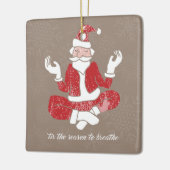 Gewoon de Yoga Santa Keramisch Ornament (Links)