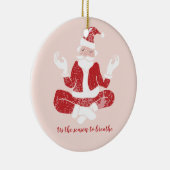 Gewoon de Yoga Santa Keramisch Ornament (Rechts)