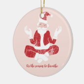 Gewoon de Yoga Santa Keramisch Ornament (Links)