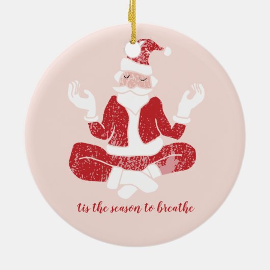 Gewoon de Yoga Santa Keramisch Ornament (Achterkant)