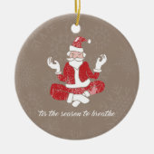 Gewoon de Yoga Santa Keramisch Ornament (Voorkant)
