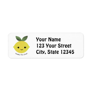 Gewoon de Zest Cute Kawaii Lemon Etiket