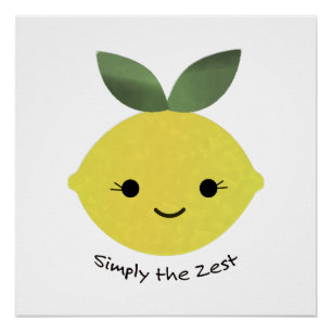 Gewoon de Zest Cute Kawaii Lemon Perfect Poster