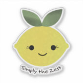 Gewoon de Zest Cute Kawaii Lemon Sticker (Voorkant)