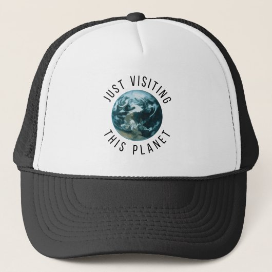 Gewoon deze planeet bezoeken trucker pet (Voorkant)