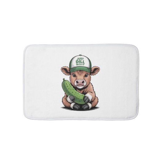 Gewoon Dill with It Koe, Grappige augurk Badmat (Voorkant)