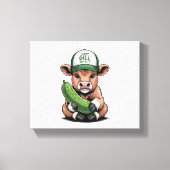 Gewoon Dill with It Koe, Grappige augurk Canvas Afdruk (Voorkant)