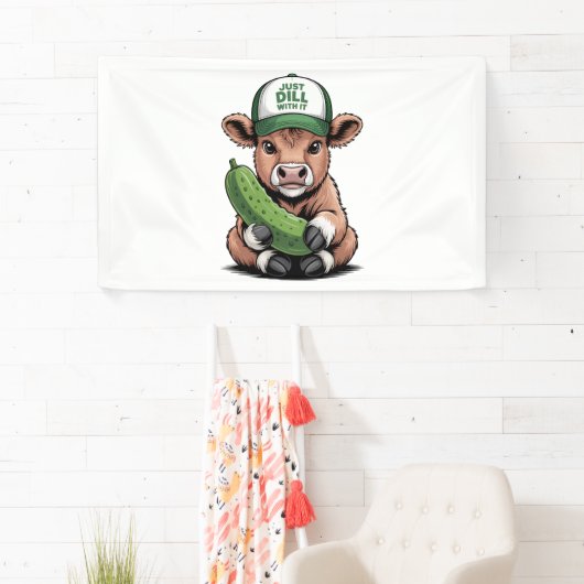 Gewoon Dill with It Koe, Grappige augurk Spandoek (Insitu)