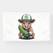 Gewoon Dill with It Koe, Grappige augurk Spandoek (Horizontaal)